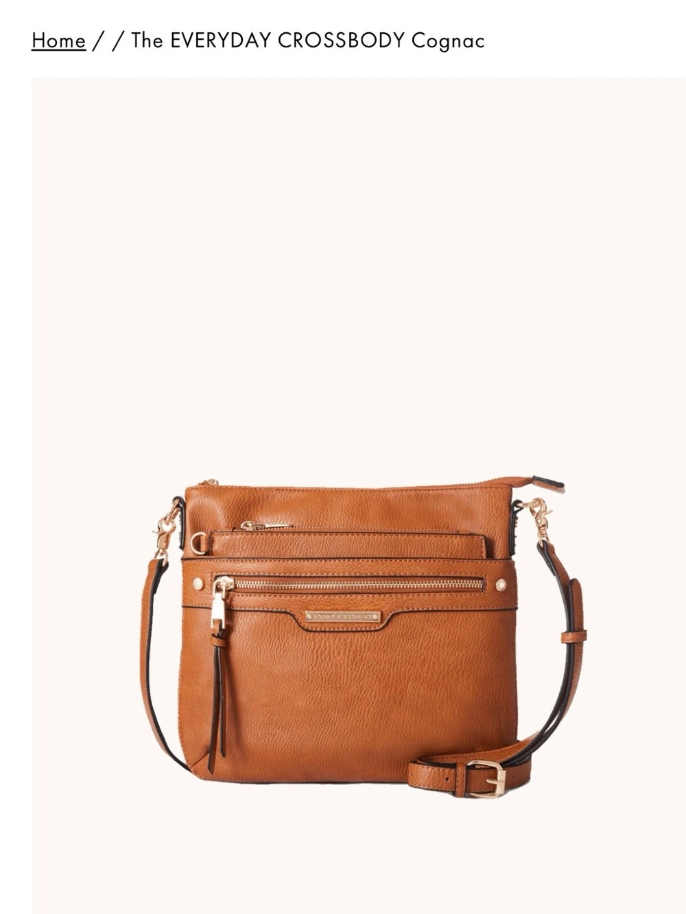 Poppy and Peonies The EVERYDAY CROSSBODY in Cognac -NWT